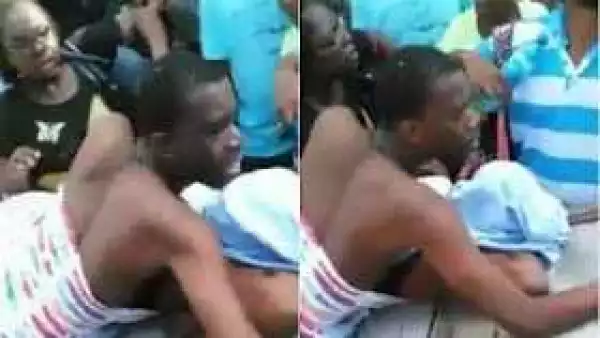 Embarassing moment married woman and her lover gets stuck while having s×x (Photos/Video)